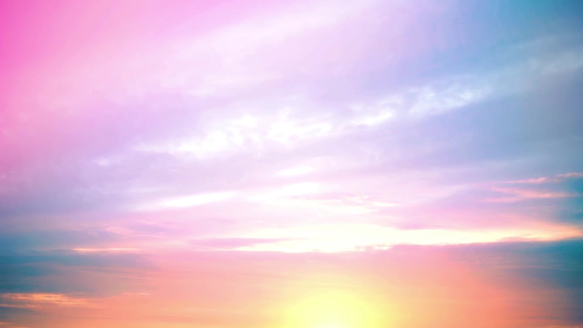 City skyline at sunset